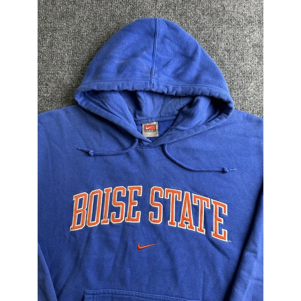 Mens Nike Team Boise State Broncos Pullover Hoodie Blue, Size S